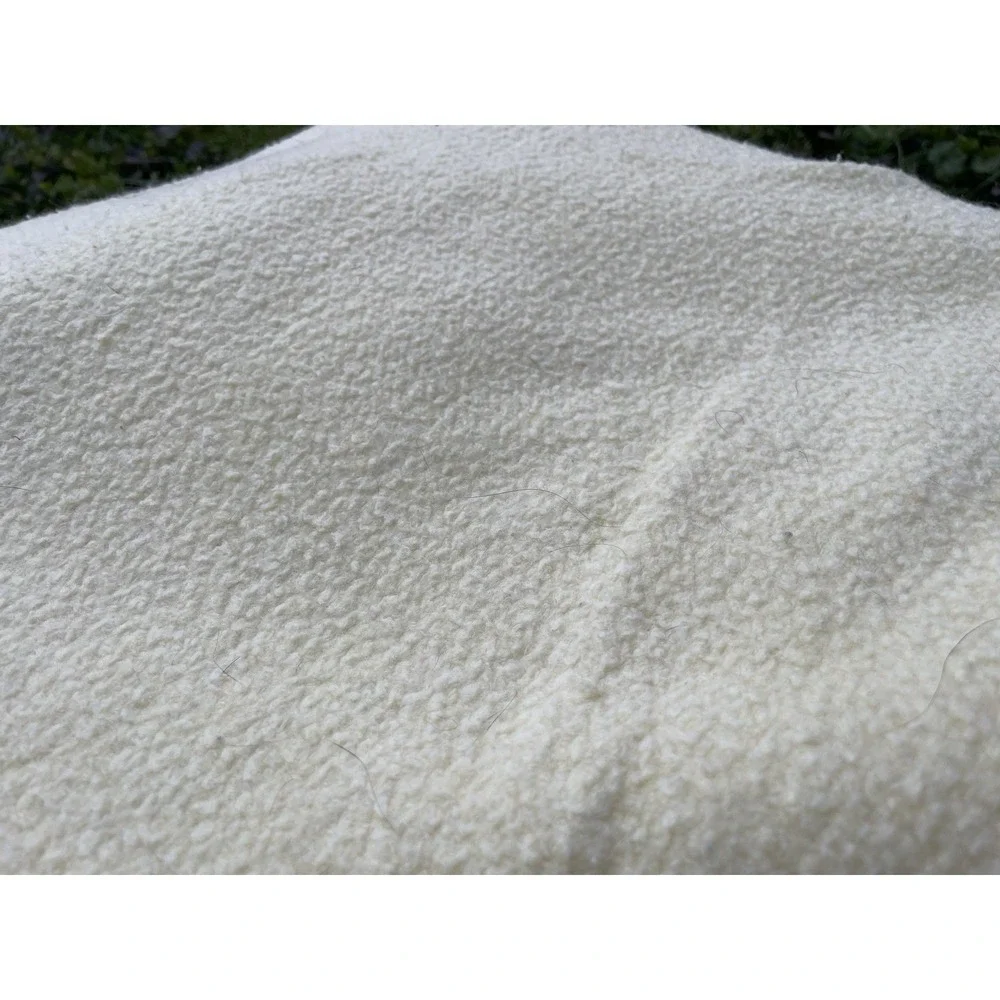 Vintage Faribo Yellow‎ Acrylic Queen Waffle Blanket With Satin Trim 81x70